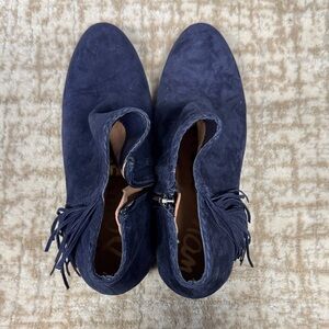 Sam Edelman Women’s Suede Ankle Boots with Fringe